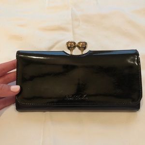 Ted Baker Crystal Bobble Mantinee Black Wallet